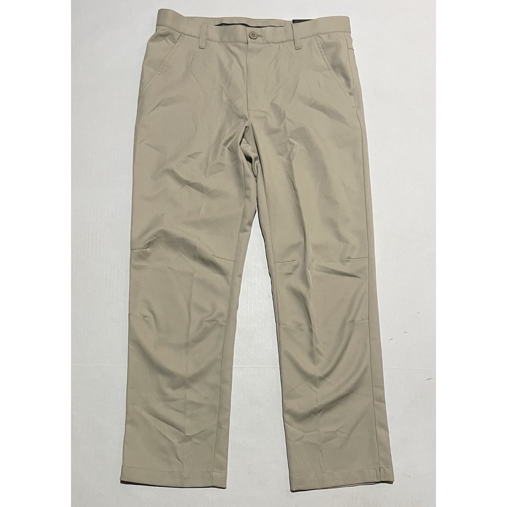 Izod Golf Pants Mens‎ 32 X 30 Khaki Stretch Slim Fit Beige Stretch Straight Leg